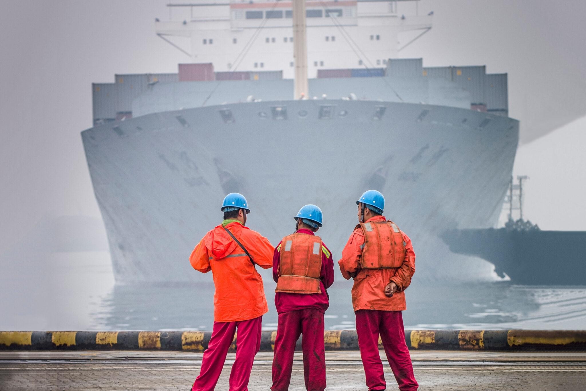 Seafarers at the quayside